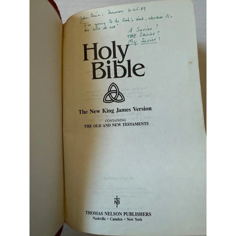 Holy Bible‎ New King Jam Ver Nelson Red Letter Concise Dictionary Concord 1982